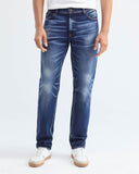 STRAIGHT FIT MID-RISE JEANS IN DARK WASH ST023