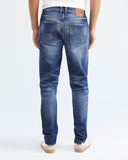 STRAIGHT FIT MID-RISE JEANS IN DARK WASH ST023