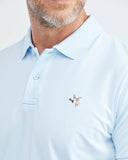 SLIM FIT STRETCH POLO IN PALE BLUE