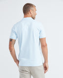 SLIM FIT STRETCH POLO IN PALE BLUE