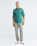 CAMISA SLIM FIT CON BOLSILLO EN VERDE