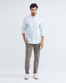 CLASSIC FIT POCKET SHIRT IN PALE BLUE
