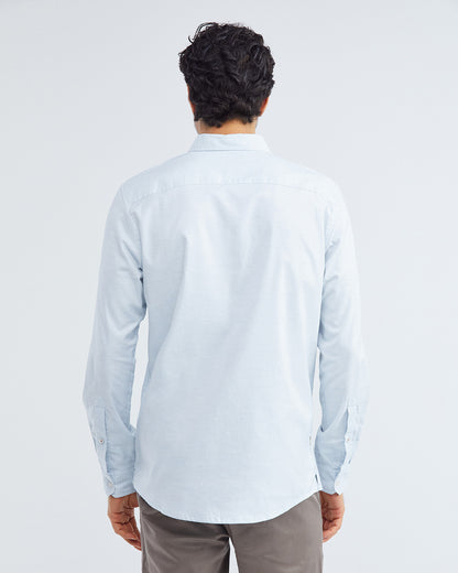 CLASSIC FIT POCKET SHIRT IN PALE BLUE