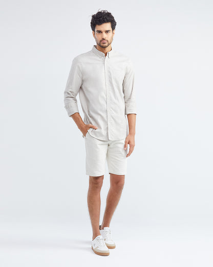 CLASSIC FIT POCKET SHIRT IN GRAY