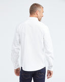 CAMISA SLIM DE TEXTURA DE ALGODÓN EN BLANCO