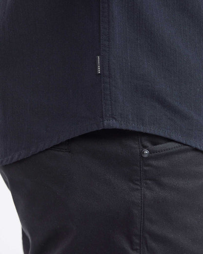 SLIM COTTON TEXTURE SHIRT IN BLACK