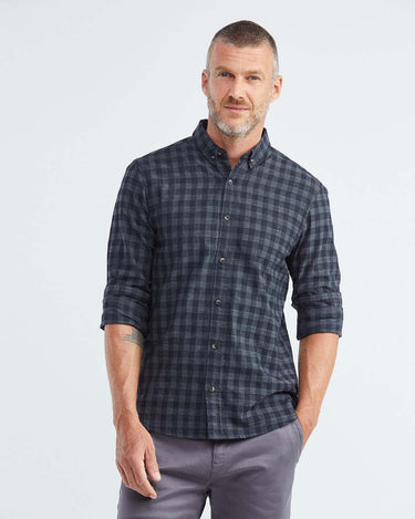 SLIM FIT PLAID SHIRT IN BLACK