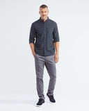 SLIM FIT PLAID SHIRT IN BLACK