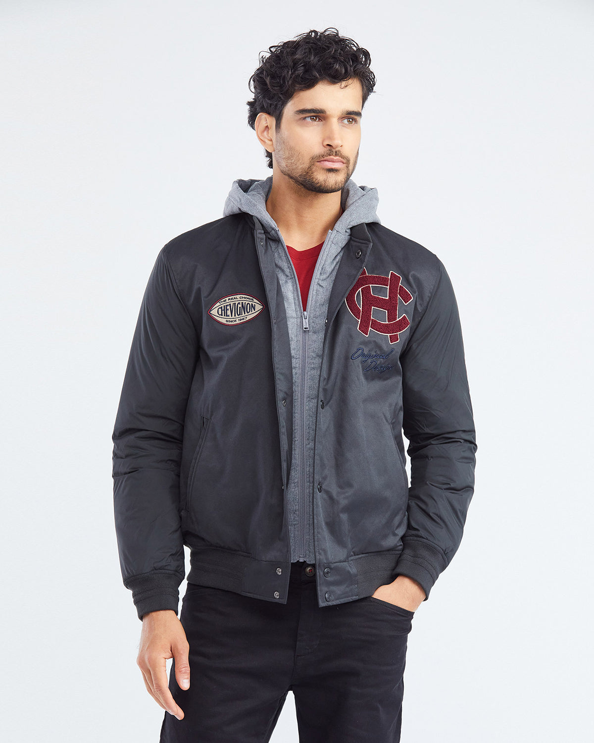 BOMBER 57 JACKET IN BLACK