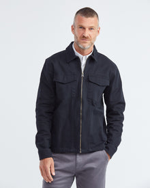 COTTON UTILITY JACKET IN BLACK