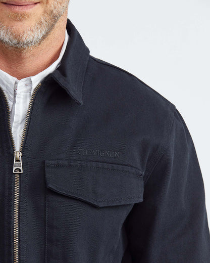 CHAQUETA UTILIDAD DE ALGODÓN EN NEGRO