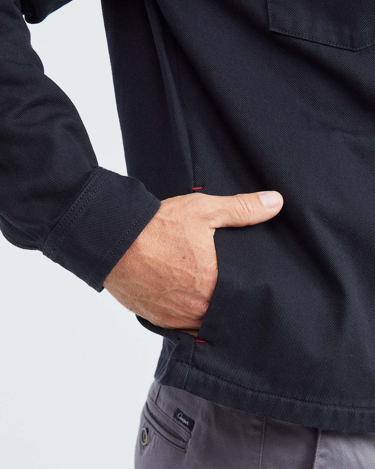 CHAQUETA UTILIDAD DE ALGODÓN EN NEGRO