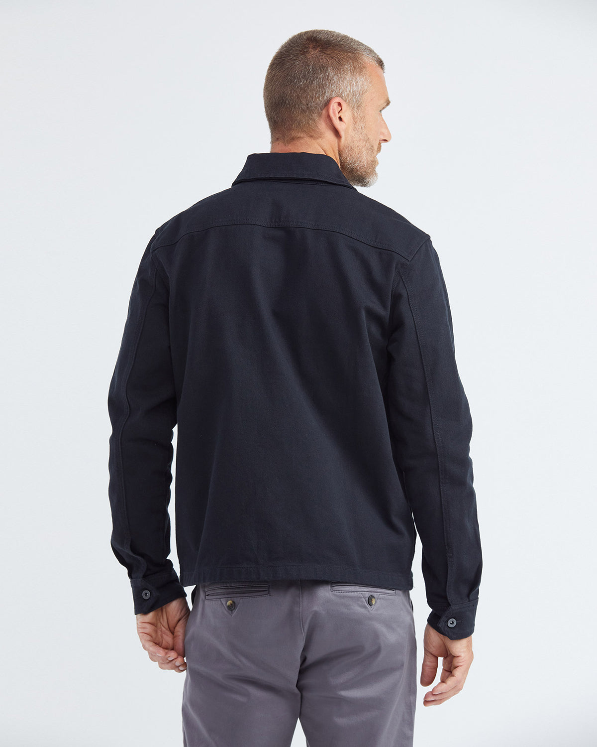 CHAQUETA UTILIDAD DE ALGODÓN EN NEGRO