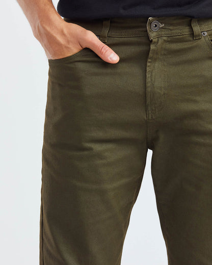 PANTALON ROCKET À CINQ POCHES VERT