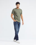 SLIM COTTON T-SHIRT IN GREEN