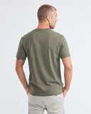 SLIM COTTON BASIC T-SHIRT IN GREEN