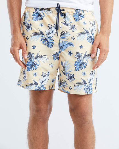 LEAF SWIMWEAR SHORTS YELLOW