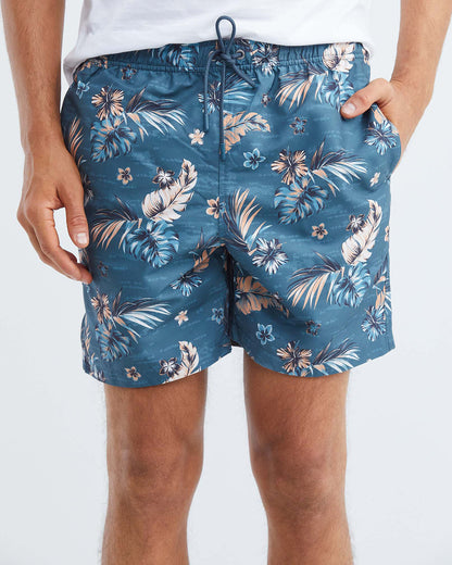 LEAF SWIMWEAR SHORTS BLUE