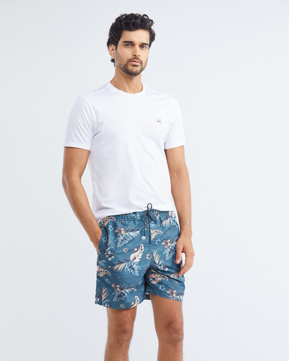 LEAF SWIMWEAR SHORTS BLUE