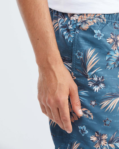 LEAF SWIMWEAR SHORTS BLUE