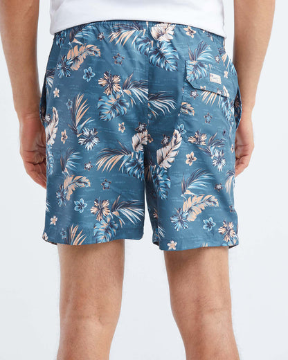 LEAF SWIMWEAR SHORTS BLUE