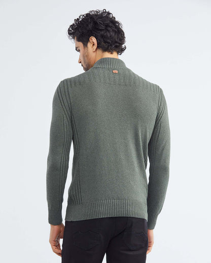 SLIM CASUAL SWEATER IN GREEN