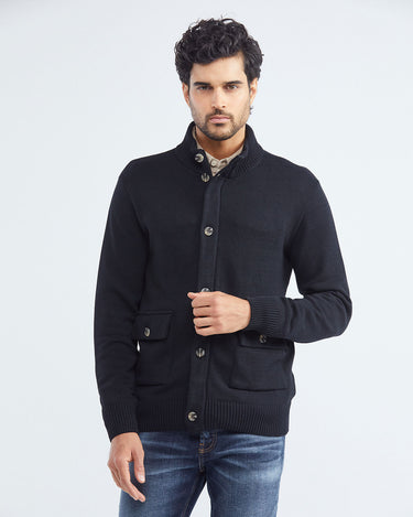 CARDIGAN SWEATER IN BLACK