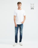 SLIM FIT MID-RISE JEANS IN DARK WASH SL0017