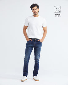 SLIM FIT MID-RISE JEANS IN DARK WASH SL006