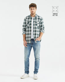 SLIM FIT MID-RISE JEANS IN MEDIUM WASH SL0018