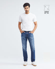 SLIM FIT MID-RISE JEANS IN MEDIUM WASH SL005
