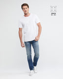 SLIM FIT MID-RISE JEANS IN MEDIUM WASH