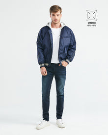 SLIM FIT MID-RISE JEANS IN ULTRA DARK WASH SL0011