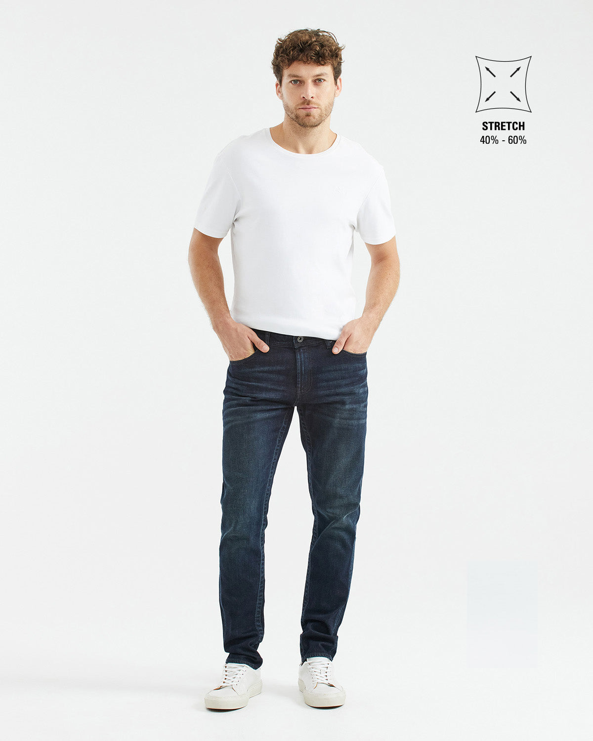 SLIM FIT MID-RISE JEANS IN ULTRA DARK WASH SL0014