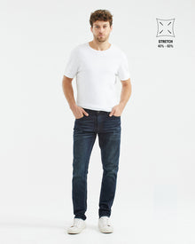 SLIM FIT MID-RISE JEANS IN ULTRA DARK WASH SL0014