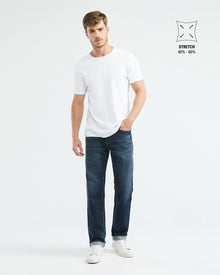 RELAXED FIT HIGH-RISE DARK JEANS IN ULTRA DARK WASH RL0010