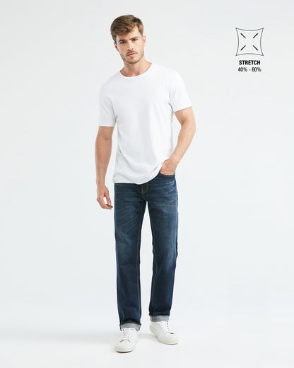 RELAXED FIT HIGH-RISE DARK JEANS IN ULTRA DARK WASH RL0010