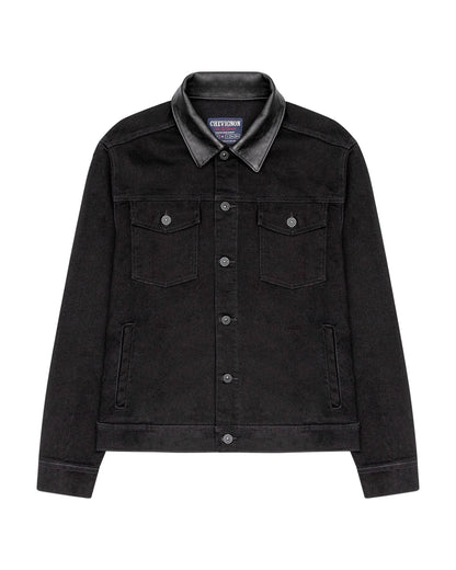 DENIM  TRUCKER JACKET IN BLACK