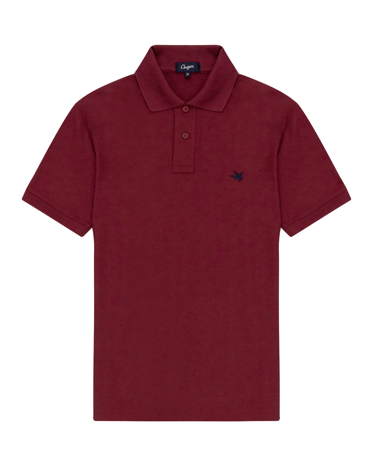 CLASSIC FIT COTTON PIQUE POLO IN BURGUNDY