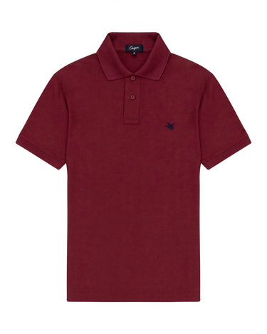 CLASSIC FIT COTTON PIQUE  POLO IN BURGUNDY