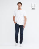 STRAIGHT FIT MID-RISE JEANS IN ULTRA DARK WASH ST040