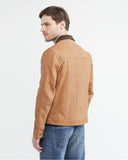 VESTE UTILITAIRE EN CUIR OCRE