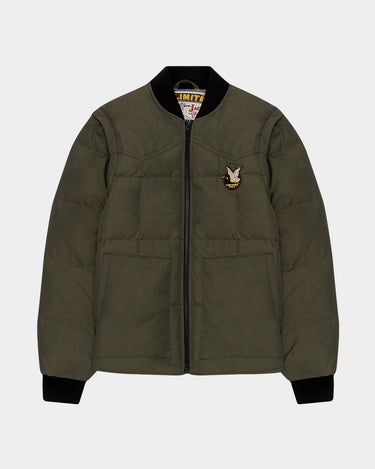 DUCK DOWN JACKET IN GREEN