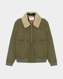 SHERPA NECK JACKET IN GREEN