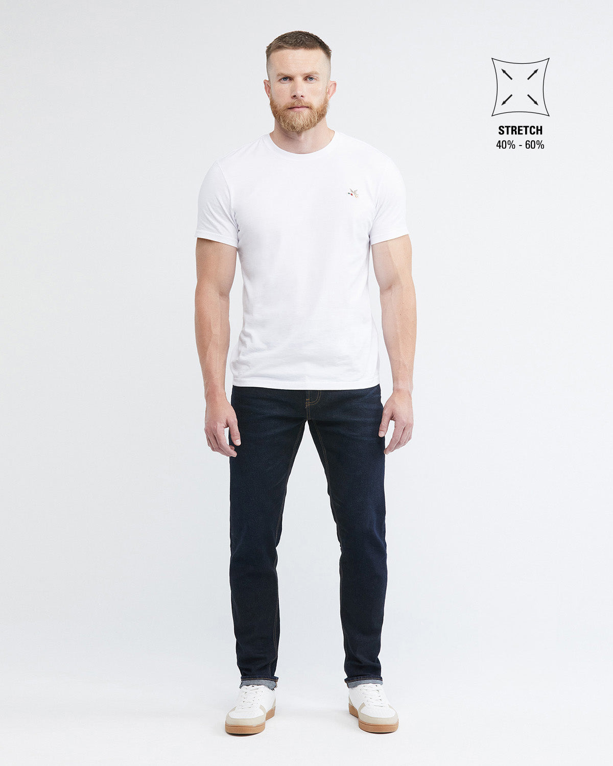 JEANS RECTOS DE TIRO MEDIO EN LAVADO ULTRA OSCURO