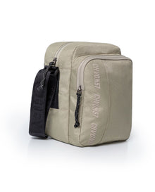 Unisex Hands Free Bag Water Repellent Polyester Canvas Crossbody Waist Nobuck Leather Details - Khaki 63_001H002_CAQ150309_3