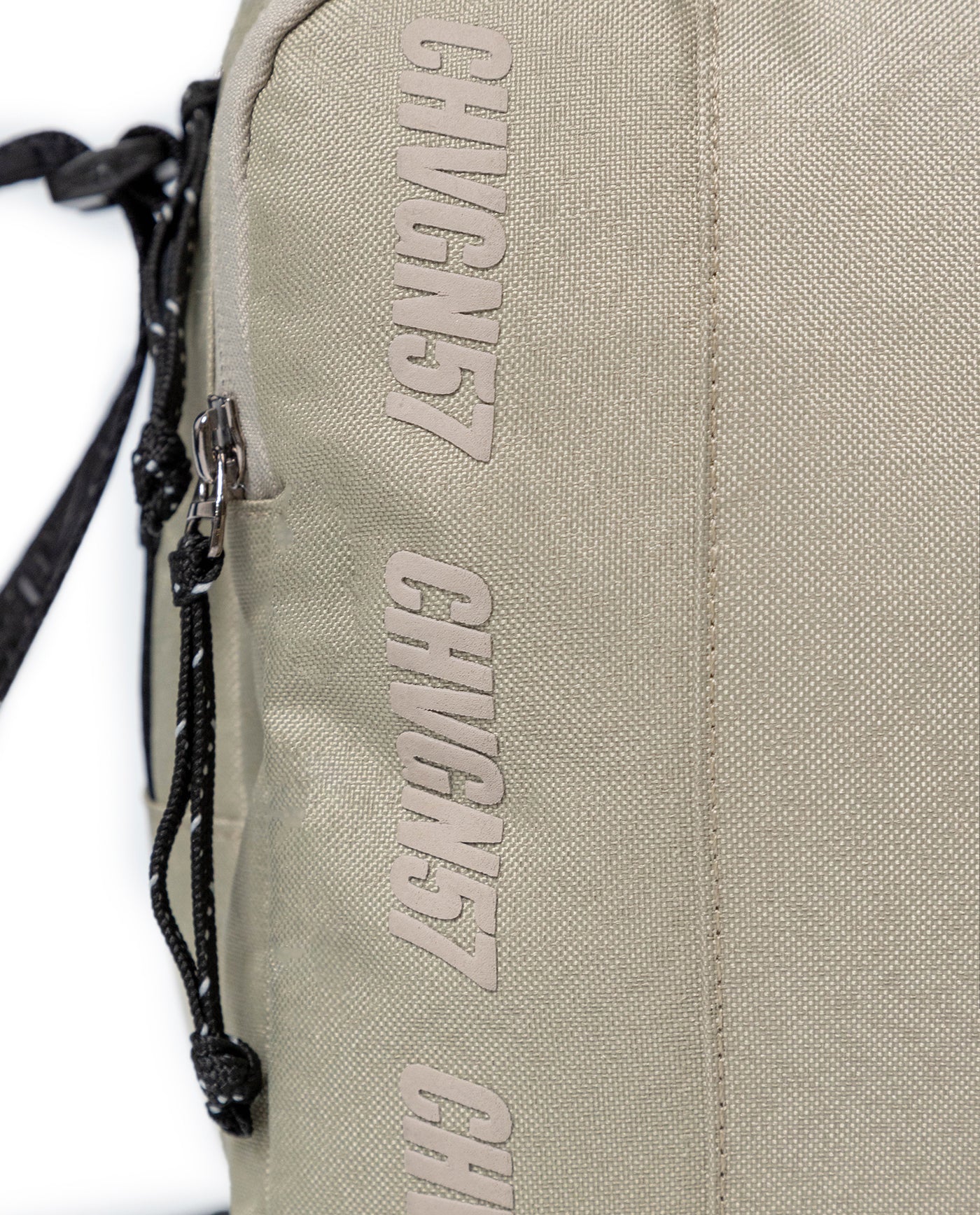 Unisex Hands Free Bag Water Repellent Polyester Canvas Crossbody Waist Nobuck Leather Details - Khaki 63_001H002_CAQ150309_4