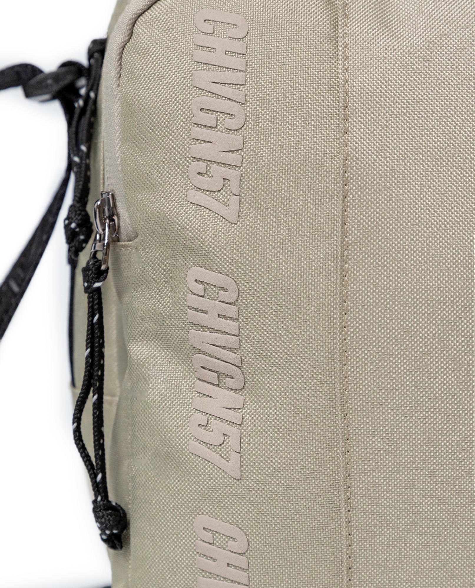 Unisex Hands Free Bag Water Repellent Polyester Canvas Crossbody Waist Nobuck Leather Details - Khaki 63_001H002_CAQ150309_4