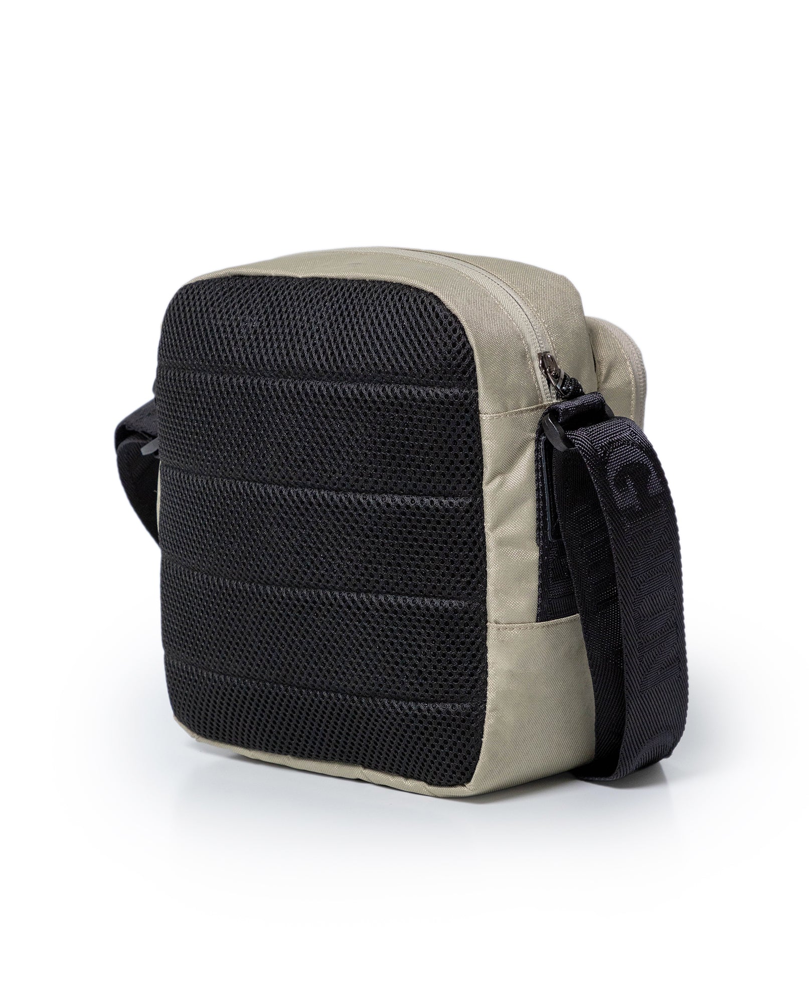 Unisex Hands Free Bag Water Repellent Polyester Canvas Crossbody Waist Nobuck Leather Details - Khaki 63_001H002_CAQ150309_5