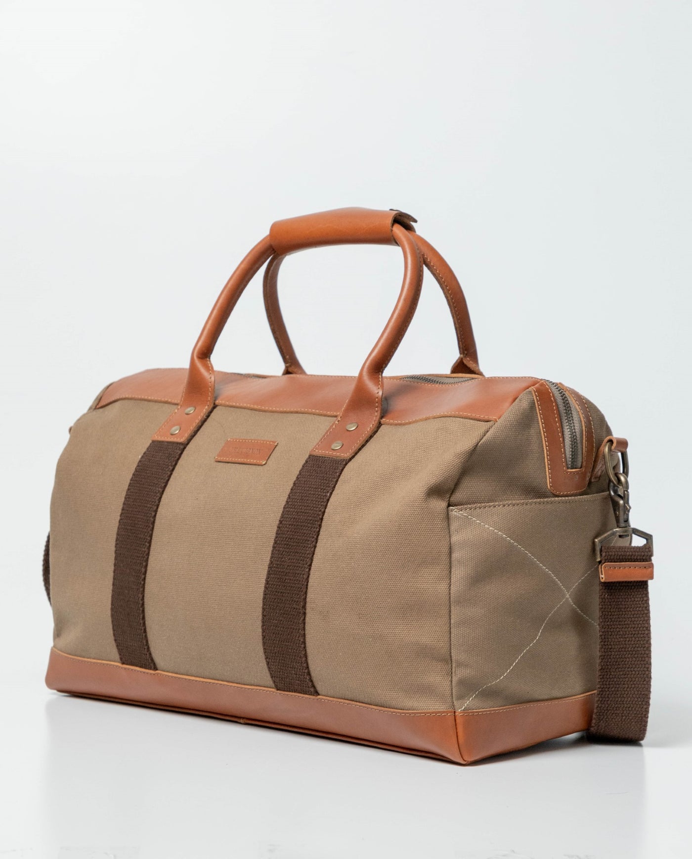 Accessory Fit: Men's Cotton-Leather Briefcase - Brown 002G010 - 2